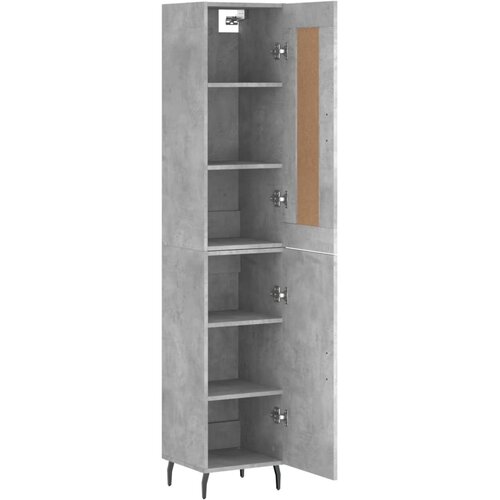  Visoka komoda siva betona 34,5x34x180 cm od konstruiranog drva Slike