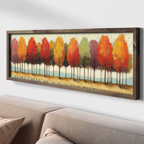 WALLXPERT LAC017-120 Multicolor Decorative Framed MDF Painting Cene