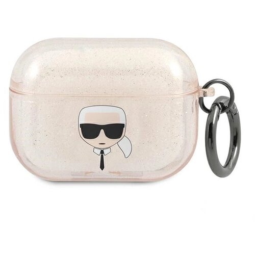 Karl Lagerfeld OVITEK Z BLEŠČICAMI KARL'S HEAD CASE ZA AIRPODS PRO - ZLAT ETUI, (22006303) Cene