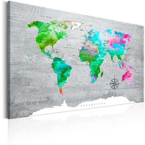 Slika - World Map: Green Paradise 120x80 Cijene