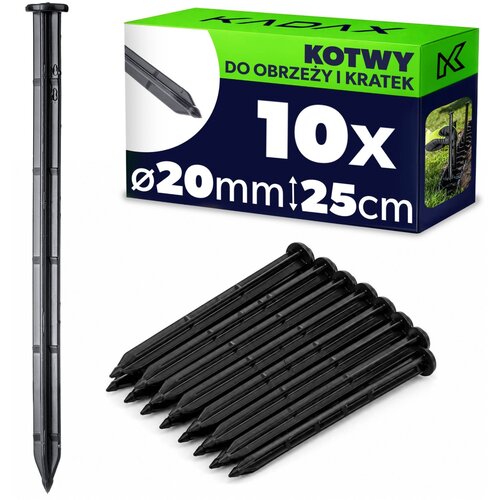 KADAX Sidrni žebljički za pritrjevanje robov agrotekstila, 25 cm, 10 kosov, (5000362682) Slike