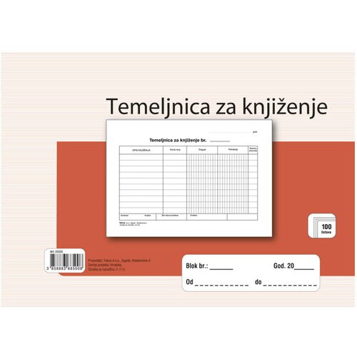  OBRAZAC A-3 TEMELJNICA A5 FOKUS Cijene