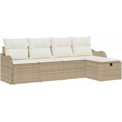  Sjedeća garnitura za vrt 5 kom. Poli ratan Siva 231 x 117 x 85 cm Slike