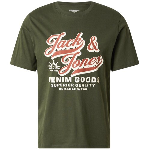 Jack & Jones Majica oliva / temno oranžna / bela Cene