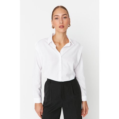 Trendyol Ecru Basic Shirt Slike