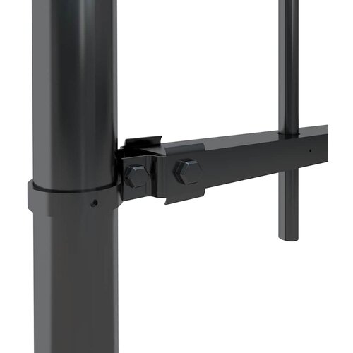  Vrtna ograda s vrhom koplja Čelik 714,5 x 150 cm Crna Slike