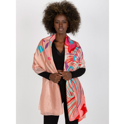 Fashion Hunters Peach light scarf with prints Slike