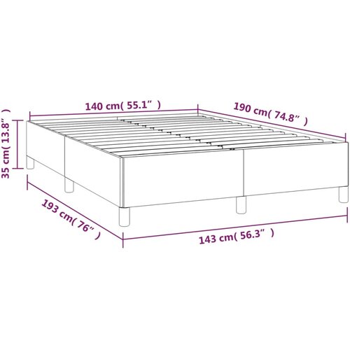  Okvir za krevet sivi 140x190 cm od umjetne kože Slike