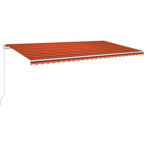  Tenda na ručno uvlačenje LED 600 x 300 cm narančasto-smeđa Slike