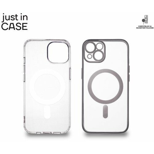 Just In Case 2u1 Extra case MAG MIX paket SREBRNI za iPhone 14 Slike