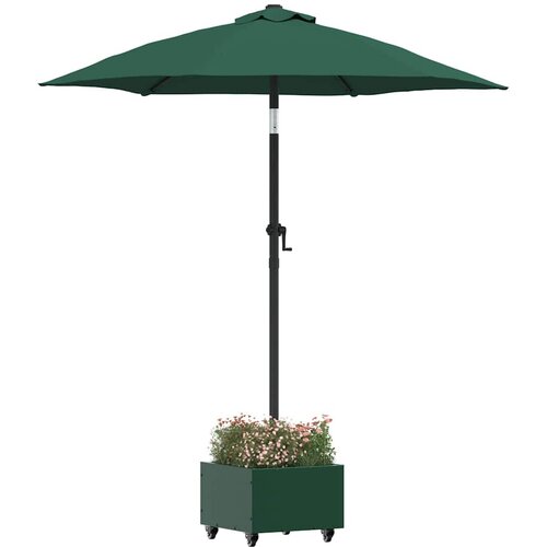  Baza za suncobran Zelena 45 x 45 x 45 cm Čelik Slike