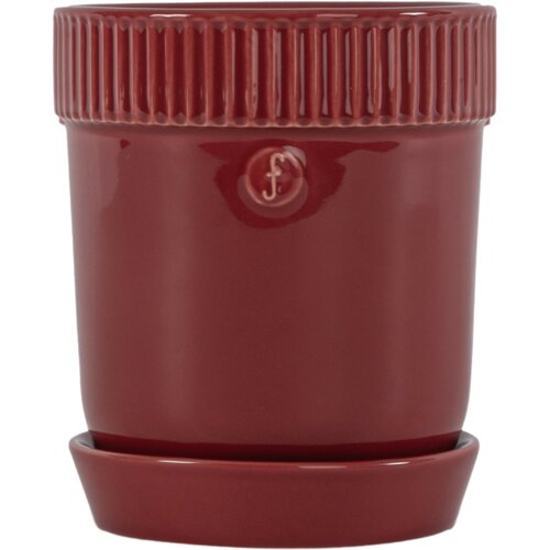 Sagaform Elise cvetlični lonec s podstavkom - majhen - Bordeaux Cene