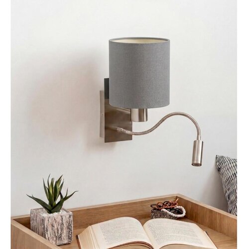  Brilagi - LED fleksibilna zidna lampa NUBILA 1xE27/25W/230V+LED/3W hrom/svetlosiva Cene