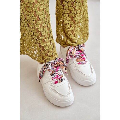 Boto Women's Platform Sneakers With Decorative Lacing White Mistra Cijene