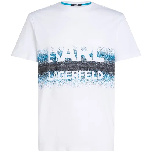 Karl Lagerfeld Majica ' Degrade ' modra / bela