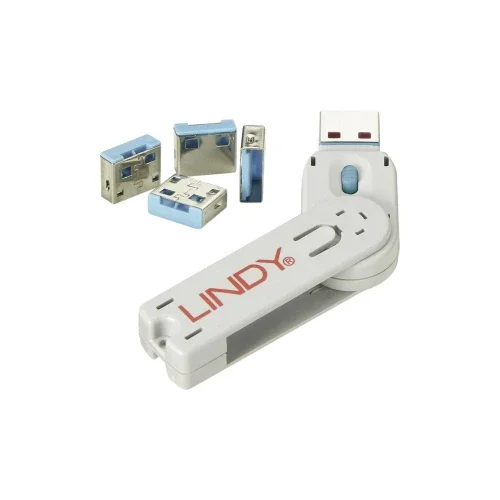 Lindy USB-Portblocker Plava boja USB-Lock + Key