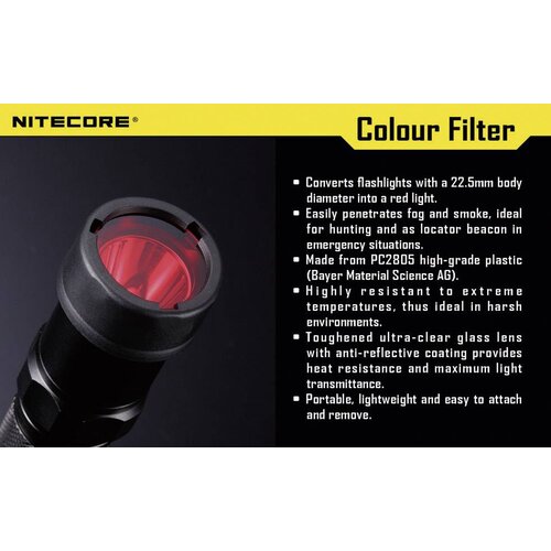 Nitecore Modri filter 23 mm NFB23 za MT1A\, MT2A\, MT1C 23 mm, (20460633) Cene