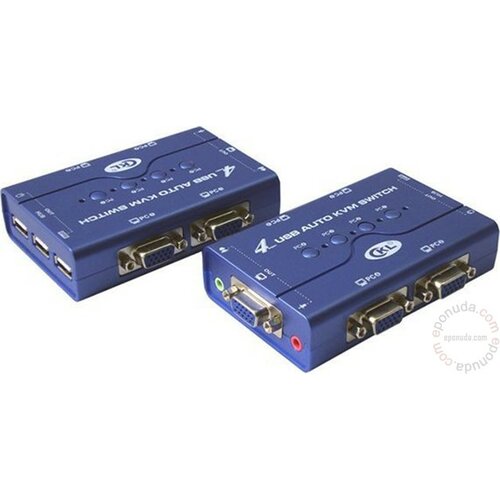 Netiks CKL-74UA 4 ports USB + 4 cables USB - bandwidth 250MHz, 1920x1440p svič Slike