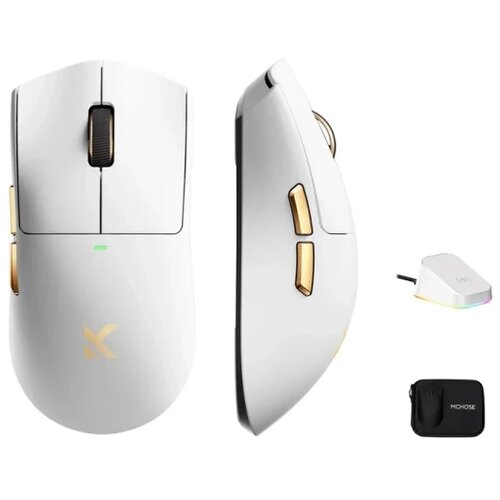MCHOSE Bežični gaming mi&scaron; K7 Ultra White God /PAW3950/8KHz pooling/Omron Mechanical Cene