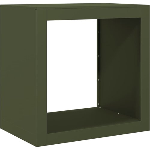  Stalak za drva za ogrjev zeleni 60 x 40 x 60 cm čelični Slike