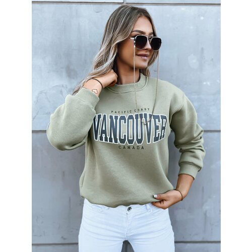 DStreet Women's hoodless sweatshirt VANCOUVER dark green Slike