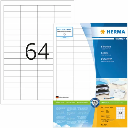 Herma Samolepilne etikete Superprint 4271, (48,3 x 16,9 mm), 100/1 (3667)