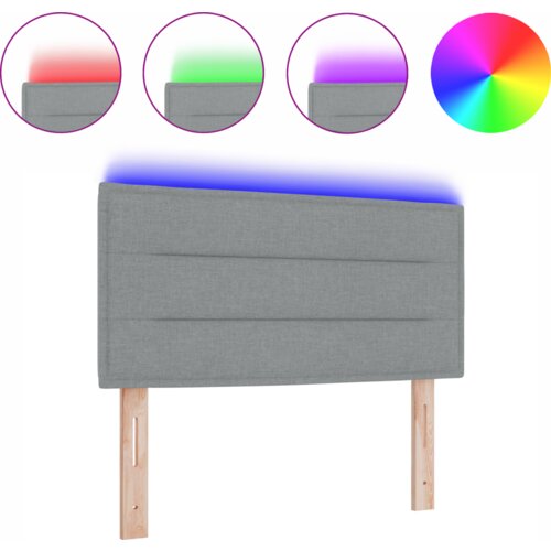 vidaXL LED Uzglavlje Linije Dizajn Svjetlosivo 90 cm Tkanina Cene