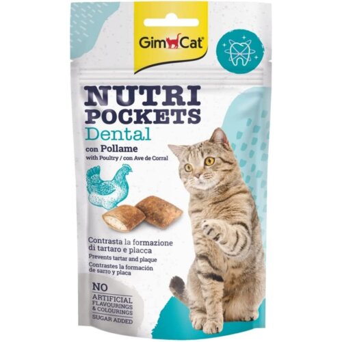 Gimcat gim poslastica za mačke nutri pockets dental piletina 60g Slike