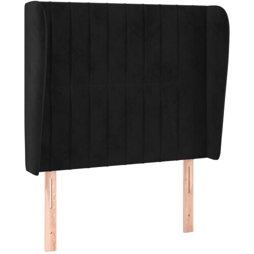 Maison Chic posteljno vzglavje - vzglavna omarica - nočna omarica z u&scaron;esi črno 83x23x118/128 cm žamet, (21709302) Cene