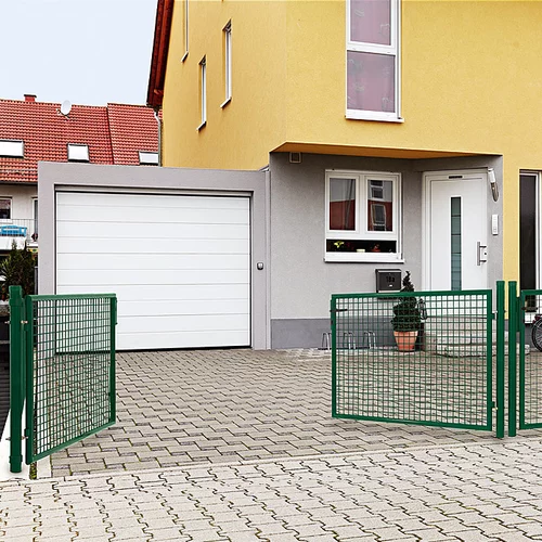  dvojna ograjna vrata gardenfuchs (314 x 100 cm, kovina, zelena)