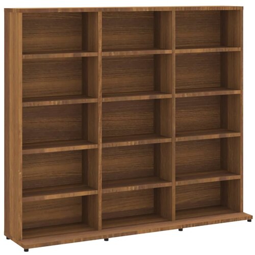Maison Chic Omarca za CD - CD stojalo - CD regal-je rjavi hrast 102x23x89,5 cm inženirski les, (21673980) Cene