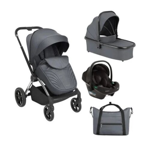 Kolica Kara 3in1 premium set sa autosedi&amp;scaron;tem I-Xtend I-size i tvrdom korpom Grey KKB23142 XTSET Slike