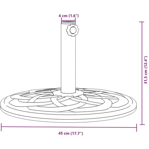  Baza suncobrana za stupove &amp;Oslash; 38/48 mm 12 kg okrugla Slike