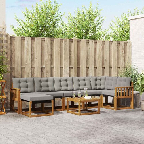  Set vanjskih sofa 8 kom. Prirodna i svijetlo siva Cene