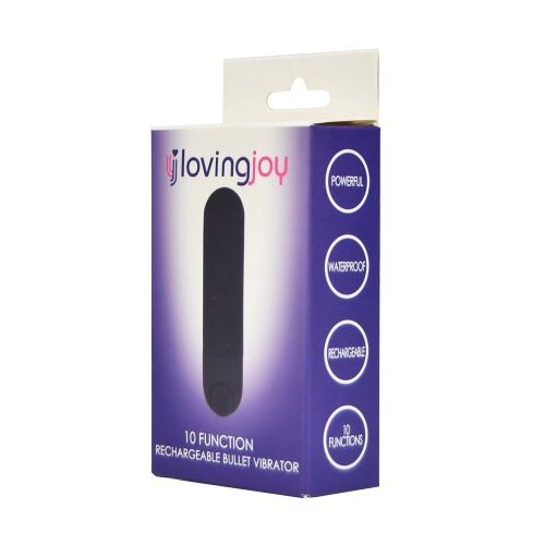 Loving Joy Vibrator 10 Function Rechargeable Black Slike