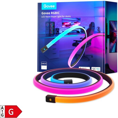 GOVEE RGBIC LED neonski svetlobni trak za dekoracijo mize dolžine 3 metre Slike