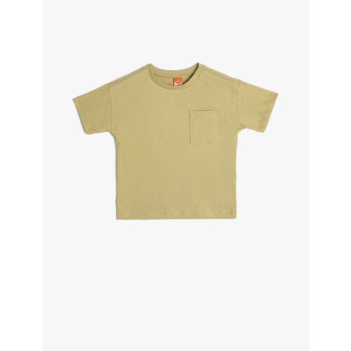 Koton Basic T-Shirt Short Sleeve Pocket Detail Cotton Slike