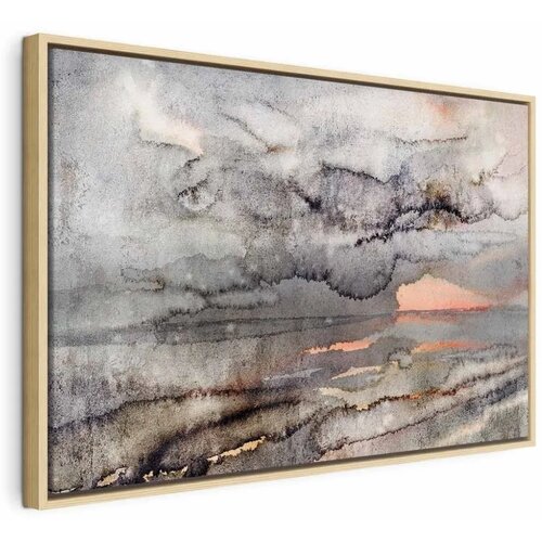  Slika - Connected Clouds (1 Part) Wide 60x40 U prirodnom drvenom okviru Cene