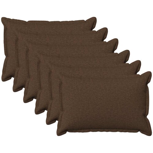 Presvlaka za jastuk 6 pcs HOUTEN Smeđa 50 x 75 cm Umjetni lan Cijene