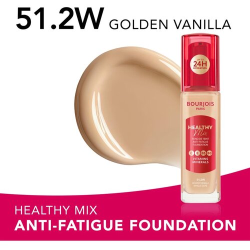 Bourjois Healthy Mix posvetlitveni vlažilni tekoči puder 24 ur odtenek 51.2W Golden Vanilla 30 ml Slike