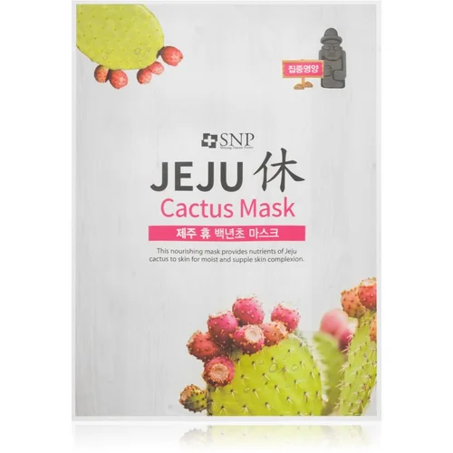 SNP Jeju Cactus vlažilna tekstilna maska z hranilnim učinkom 22 ml