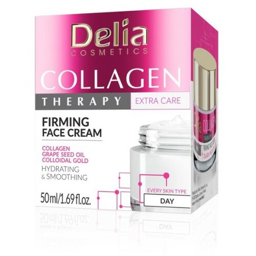 Delia krema za lice - kolagen, ulje od koštica grožđa i koloidno zlato Slike
