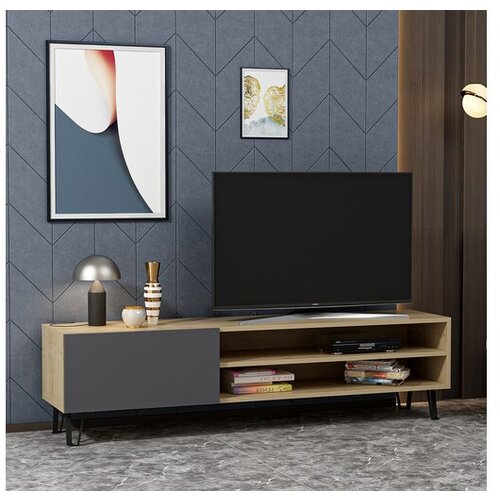 Hanah home tv komoda bliss - hrast, antracit Slike