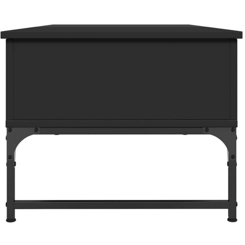  Stolić za kavu crni 100 x 50 x 40 cm konstruirano drvo i metal Slike