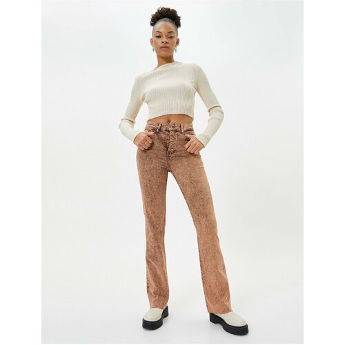 Koton Distressed Lightweight Flare Jeans Slim Fit Standard Waist Cotton Pocket - Victoria Slim Jea Slike