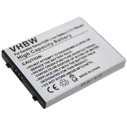 VHBW Baterija za Sandisk Sansa E200 / E250 / E280, 750 mAh