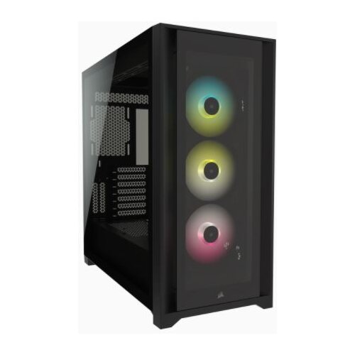 Corsair iCUE 5000X RGBTempered Glass MidTower ATX PC Smart Case Black Cijene