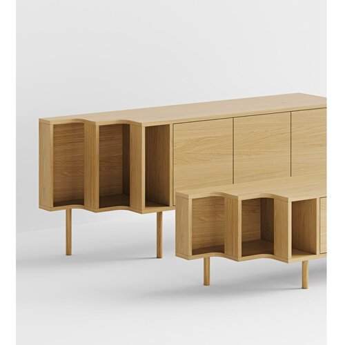 Woodman TV omarica v hrastovem dekorju v naravni barvi 189x50x44 cm Shift &amp;ndash; Slike
