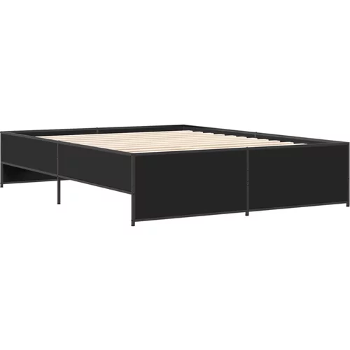 vidaXL Okvir za krevet crni 150x200 cm konstruirano drvo i metal