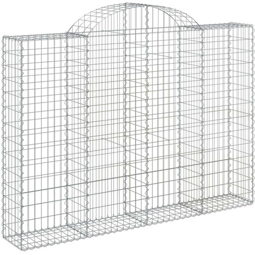  Lučne gabionske ko&amp;scaron;are 8 kom 200x30x40/60 cm pocinčano željezo Slike
